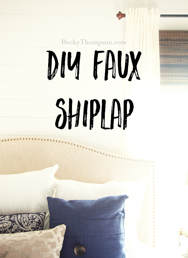 “Easy” DIY Faux Shiplap Wall Tutorial